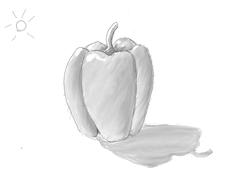 Shading a Bell Pepper
